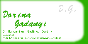 dorina gadanyi business card