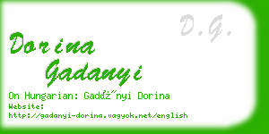dorina gadanyi business card